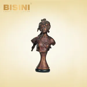 A lively and lovely girl Figure sculpture Home Study decoration Copper sculpture Exquisite artwork Ornaments