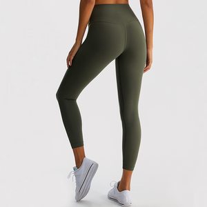 Pantaloni a compressione rapida con Logo personalizzato Plus Size pantaloni ad alta elasticità morbidi e lisci da donna Sport da Yoga Lifting Leggings - Product Image 2