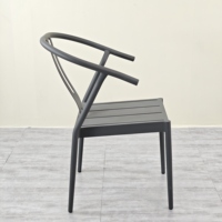 LL Design Style Chinois Aluminium Patio Salle à Manger Chaise Empilable Populaire Extérieur Atelier Cour Meubles Vente en Gros Chaise en Métal
