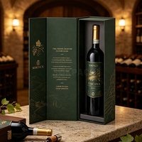 Boîte cadeau rigide de luxe personnalisée pour bouteille de vin unique, avec couvercle rabattable, écologique, recyclable, insert en mousse EVA, pour vodka ou soda, idéale pour les entreprises