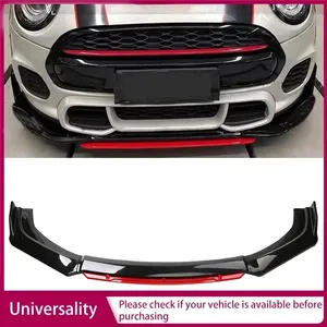 สปอยเลอร์กันชนหน้าสีดำแดงสำหรับมินิคูเปอร์ R55 R56 F55 รุ่นอเนกประสงค์ - Product Image 1