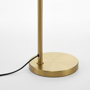 Brass Arch Floor Lamp Nordic <b>Plug</b> in Floor Lamp Modern Floor Lamp Fabric Floor Lamp Shade Bedroom Floor Lamp for Hotel - Product Image 2