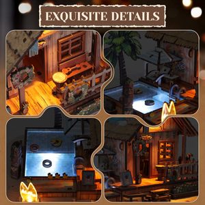 Kit <span class=keywords><strong>de</strong></span> maison <span class=keywords><strong>de</strong></span> plage hawaïenne avec LED - Maison <span class=keywords><strong>de</strong></span> poupée à construire soi-même, puzzles <span class=keywords><strong>en</strong></span> <span class=keywords><strong>bois</strong></span> 3D pour adultes, <span class=keywords><strong>jouet</strong></span> <span class=keywords><strong>de</strong></span> <span class=keywords><strong>construction</strong></span> - Product Image 3