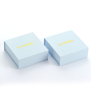 GALMPKG Empaque <span class=keywords><strong>de</strong></span> Lujo para Joyería en Caja <span class=keywords><strong>de</strong></span> <span class=keywords><strong>Regalo</strong></span> <span class=keywords><strong>de</strong></span> Cartón con Imán y Logo Personalizado, Incluye Bolsa <span class=keywords><strong>de</strong></span> Algodón Suave para Pulsera, Anillo y Aretes, Color Azul - Product Image 6