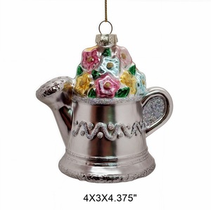 Set di Attrezzi da Giardinaggio in Vetro Soffiato a Mano di Alta Qualità, Ornamenti Natalizi in Vetro, Pistola ad <span class=keywords><strong>Acqua</strong></span>, Annaffiatoio, Grembiule - Product Image 3