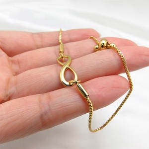 Pulsera de varios estilos ecológica ágata chapada en oro de 24 quilates diseño de encanto ajustable personalizado de lujo joyería fina Vintage impermeable - Product Image 2