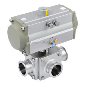 DONJOY sanitaire tri clamp sus304 316l multi-port vanne à boisseau sphérique à quatre voies 1 pouce type <span class=keywords><strong>LL</strong></span> sans rétention - Product Image 3