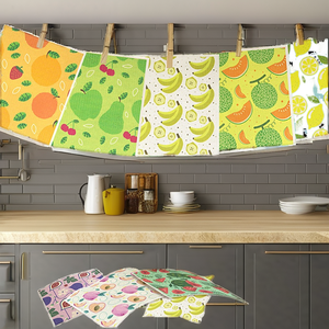 Chiffons de nettoyage de cuisine réutilisables suédois Chiffons de vaisselle en coton cellulosique lavable qui remplacent les serviettes en <span class=keywords><strong>papier</strong></span> et les lingettes - Product Image 2