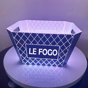 12 chai giữ mới mới nhất công suất lớn biểu tượng tùy chỉnh Bar LED rượu bia rượu vang mát Acrylic Ice Bucket với LED - Product Image 3