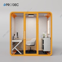Espace de travail mobile d'intérieur insonorisé, cabine de cabine d'étude de téléphone, cabine de réunion