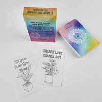 Kartu Saku Afirmasi Positif Deklarasi Ilahi Cetak Desain Khusus Set Kartu Mewarnai Kemasan Kotak
