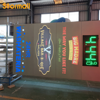 Panneau publicitaire LED rectangulaire sur pied Stormall personnalisé pour extérieur, haute luminosité 5000 lumens, étanche IP65, en alliage d'aluminium