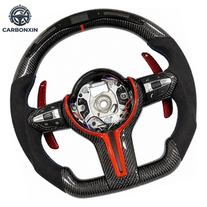 Volante Deportivo de Fibra de Carbono con LED y Base Plana para las Series 2/3/5 X4/X3M/F30/F35/F31/F32/F10/F20/F18/F11/F07 M3/M5 - Product Image 2