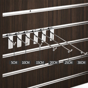 <span class=keywords><strong>Ganci</strong></span> Forati <span class=keywords><strong>per</strong></span> Espositori a Parete in Metallo Cromato Regolabili <span class=keywords><strong>per</strong></span> Negozi al Dettaglio - Product Image 1