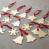 Ornements de Noël en acier inoxydable, décorations de Noël personnalisables, flocon de neige, renne, ruban rouge, cadeau de Noël, pendentif