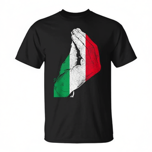 T-shirt con gesto della mano italiana, bandiera italiana, orgoglio italiano - Product Image 2