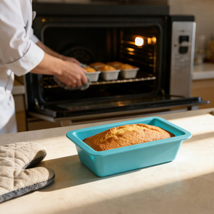 DIY Non-Stick Silicone Mold Rectangle Loaf Pan for Cake Bread Meatloaf or Toast-Homemade <b>Baking</b> Tools <b>Accessories</b> - Product Image 4