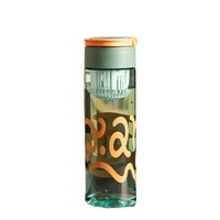 Bouteille de sport personnalisée, écologique, sans BPA, 600 ml, pour les voyages en plein air, réutilisable, en plastique, à boire directement, durable, résistante aux chutes