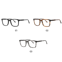 Haute qualité 2025 tendance carré acétate cadre optique épais cadre optique prêt Stock