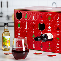 Fabrik Großhandel 24 Tage Bier Advents kalender Box Flasche Wein kiste Verpackung Leerer Karton Benutzer definierter Druck Advents kalender Bier