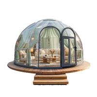 Dôme géodésique en polycarbonate solide, résistant à l'eau et au vent, ovale, long, transparent, écologique, durable, pour serre, montage rapide