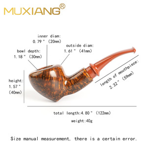 Handmade Briar Wood Pipe Bent Type With Vulcanized Rubber Mouthpiece Tobacco Smoking Pipe For Personal Gift - Product Image 4