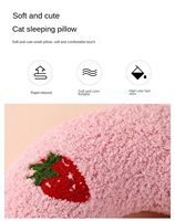 Demi beignet Pet cou oreiller mignon chat en peluche en forme de U chien apaisant oreiller chien oreiller