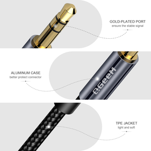 Cable AUX QGEEM para Auto, Cable de Audio Estéreo Macho a Macho para <span class=keywords><strong>iPhone</strong></span>, Conector de 3.5mm a 3.5mm, Cable AUX para Auto para Auriculares, Altavoces <span class=keywords><strong>Beats</strong></span> - Product Image 5