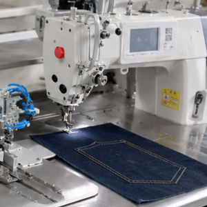 VMA High Class Automatic Pocket Welting Sewing Machine with Attaching Folding System Quick Change Model for Jeans and Trousers - Product Image 4