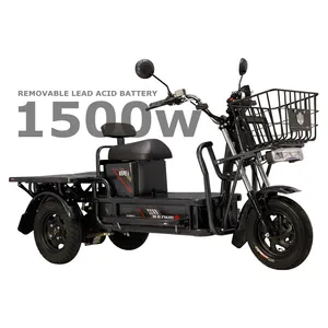 Julong 400Kg Laden 3 Wiel Elektrische Driewieler Motorfiets Voor Levering, 1500W China Elektrische Levering Driewieler