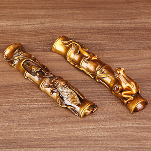 Prensapapeles de Bambú y Latón, 2 Piezas, Color Marrón Antiguo, Decoración de Escritorio, Regalo Artesanal de Oficina, Estilo Tradicional - Product Image 3