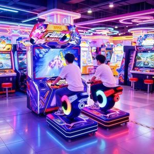 เครื่องเล่นเกมมอเตอร์ไซค์รุ่นใหม่แบบไดนามิกเต็มรูปแบบ เกมแข่งรถมอเตอร์ไซค์สำหรับผู้ใหญ่ อุปกรณ์จำลองความบันเทิง - Product Image 4