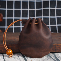 Sac à monnaie en cuir à cordon de serrage style médiéval steampunk, pochette à bijoux viking nordique, accessoire de la Renaissance pour femmes et hommes