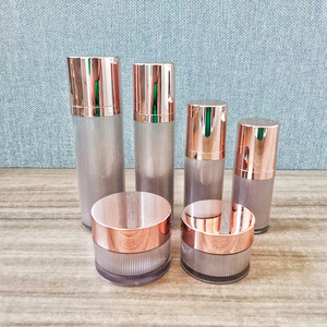 Lọ Bơm Không Khí Huyết Thanh Acrylic Hình Trụ Tròn Màu Vàng Hồng Và Lọ Mẫu Mỹ Phẩm 30g50g Có Lưới - Product Image 3