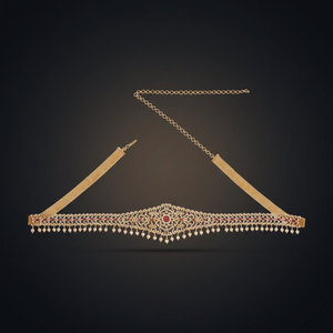 Ceinture en zircon pour femme 184398 – Bijou élégant de style géométrique inspiré des soirées, avec technologie d'incrustation à griffes - Product Image 2