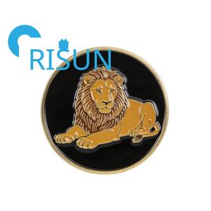 Pièces de monnaie de défi personnalisées Lion du Jodeau, en métal émaillé 3D, motif animalier, souvenir chrétien, vente en gros - Product Image 6