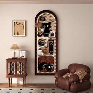 Pegboard <b>Shelving</b> Unit Metal Wall Storage Decorative Panel Modern Simple Design For Entryway Or Childrens Room - Product Image 3
