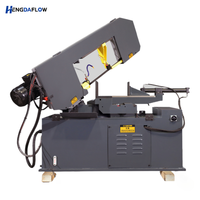 Scie à ruban rotative à haute efficacité de 2,2 kW, capacité de 330 mm, scie horizontale robuste de 850 kg pour la découpe d'angles en acier