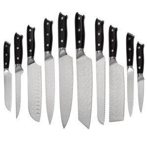 Set di Coltelli da Chef Cinesi di Alta Qualità, Forgiati a Mano in Acciaio Damasco Inossidabile, Utensile da Cucina Multiuso per Tagliare - Product Image 1