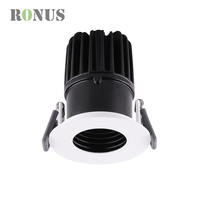 Sténopé 7W projecteur classique COB Spot Downlight hôtel encastré réglable LED Down Light