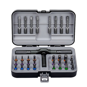 33PCS REEKE Ratchet <b>Screwdriver</b> Set T-Handle Steel <b>Magnetic</b> <b>Bits</b> Hex Wrench 1/4in Drive OEM Option Compact Hard Case 1 Year Comp - Product Image 3