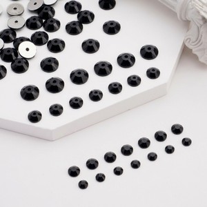 Perles <span class=keywords><strong>de</strong></span> strass à coudre en résine époxy Onyx 6mm, forme diamant, à dos plat, trou central, breloque ancre, fournitures <span class=keywords><strong>de</strong></span> bijoux nautiques - Product Image 5
