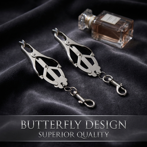 New Butterfly Design Type Adjustable Silver Metal <strong>Nipple</strong> <strong>Clamp</strong> Sex Toys Strong Breast <strong>Clamps</strong> - Product Image 5