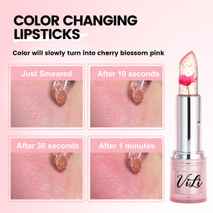 Lápiz Labial con Logotipo Personalizado en Lámina Dorada, Bajo MOQ de 50 Piezas, Cambio de Color por PH, para Iniciar tu Marca Privada de Cosméticos Virales en TikTok - Product Image 6