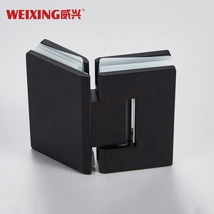 Dễ dàng cài đặt phòng tắm màu đen mờ vòi hoa sen cửa phần cứng vuông 135 bằng thép không gỉ vòi hoa sen bản lề - Product Image 5