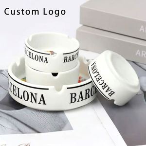 Ceniceros Redondos de Cerámica Hechos a Mano, Porta Cigarros de Porcelana de 3/4/5 Pulgadas con Impresión Personalizada para Ocasiones Especiales - Product Image 5