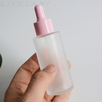 Flacon compte-gouttes en gros 20ml-120ml avec bouchon rose, contenant d'huile essentielle, emballage cosmétique pour soins féminins, soins de la peau automne-hiver