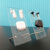 Stand Display Headset Bluetooth Akrilik Solid Transparan untuk Toko Retail dengan Warna yang Dapat Disesuaikan