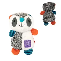 Jouet pour animaux de compagnie en peluche lavable en forme d'œuf avec couineur, jouet à mâcher interactif détachable pour chiots et petits chiens