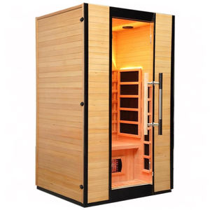 Sauna infrarouge en céramique, sauna infrarouge pour 2 personnes pour la maison, sauna en bois de pruche, sauna intérieur 2 en 1 avec chauffage à faible EMF - Product Image 6